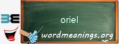 WordMeaning blackboard for oriel